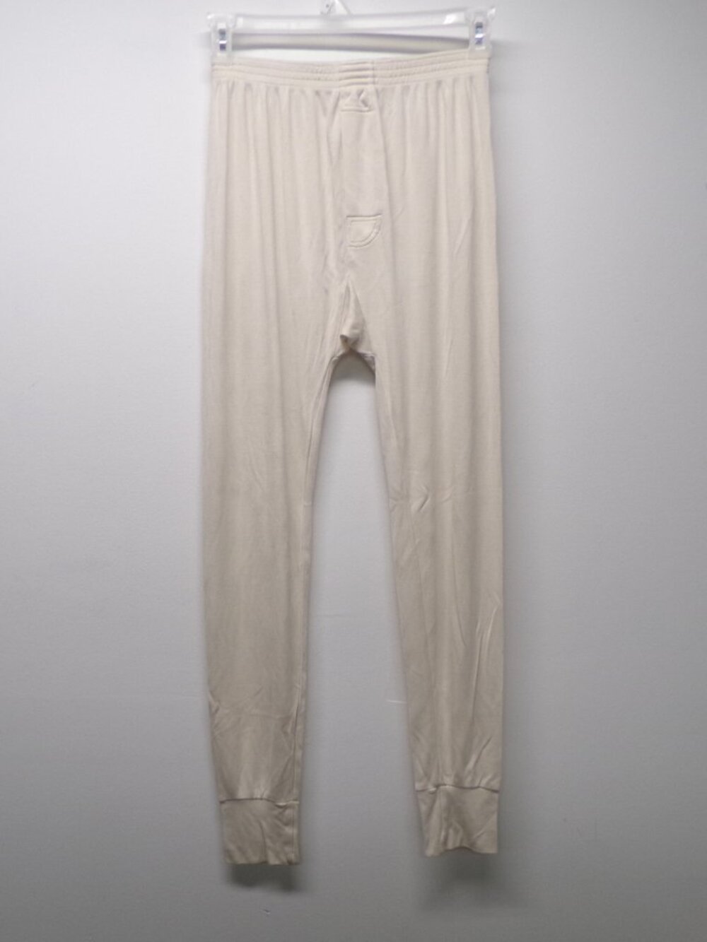 WinterSilks Base Layer Bottoms Long Johns Pants Mens M 100% Silk Ivory